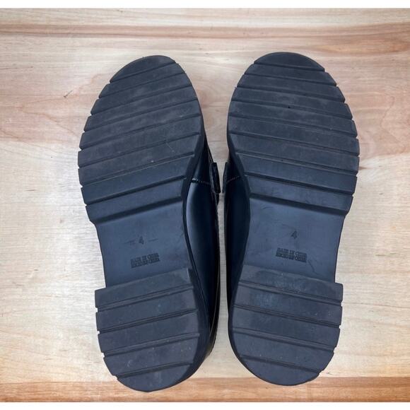 GAP Black Gold Chain Loafers Girl's Sz 4 / Women's Sz 6 Old Money Preppy - Picture 6 of 6